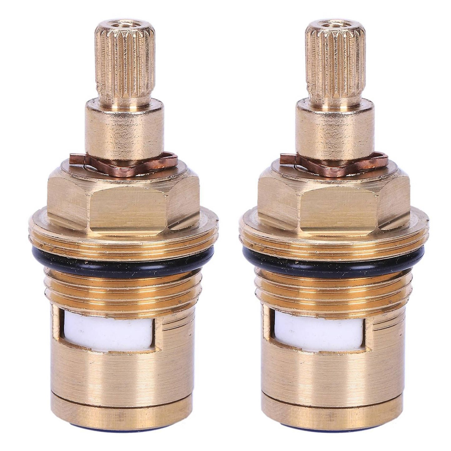 2pcs Brass Ceramic Disc Tap Valve Insert Gland Cartridge Quarter Turn