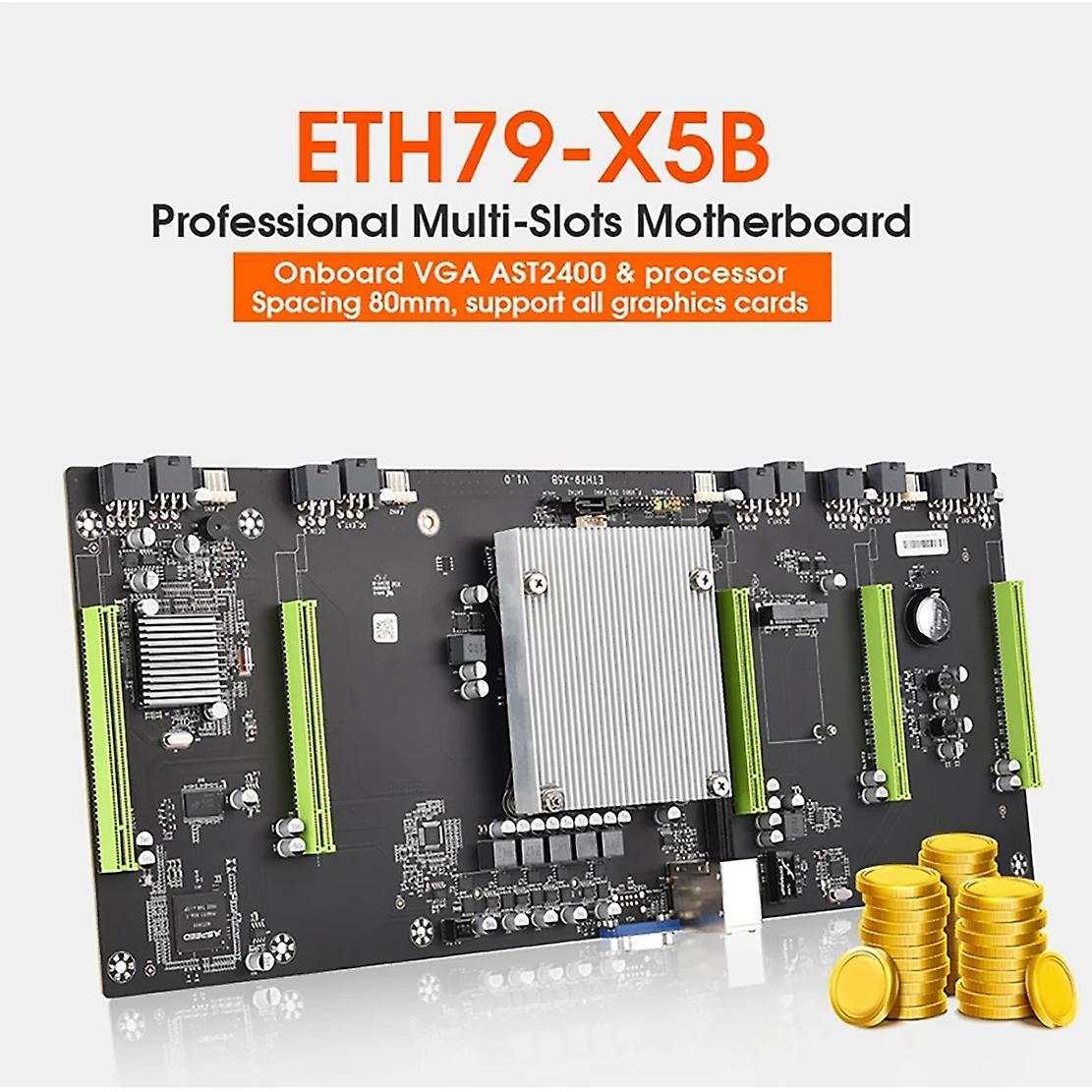 Eth79-x5b Btc Mining Motherboard with E5 2620 Cpu+sata Cable for 3060