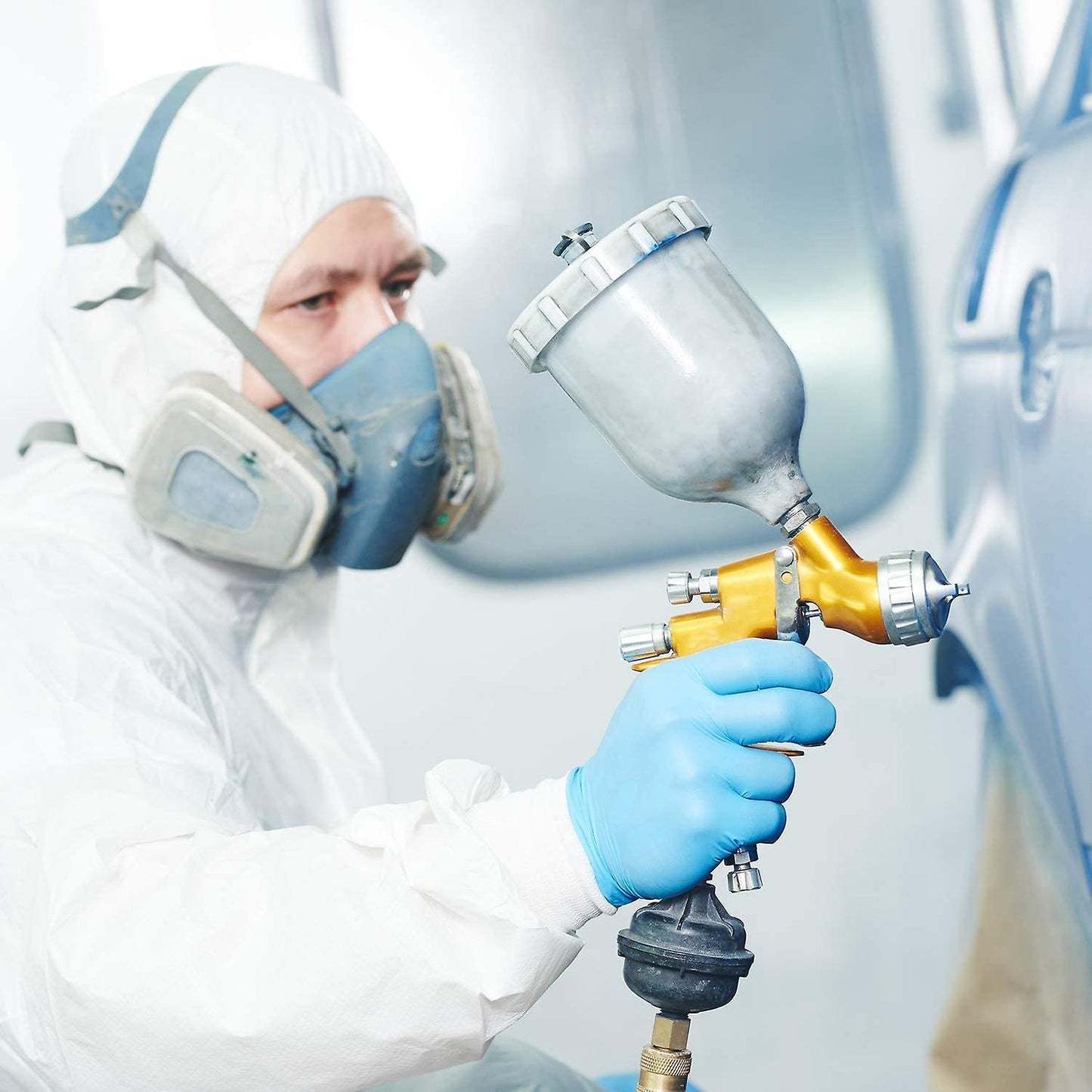 100 Packs Paint Strainers Cone Paint Filter with 190 M Filter Tips