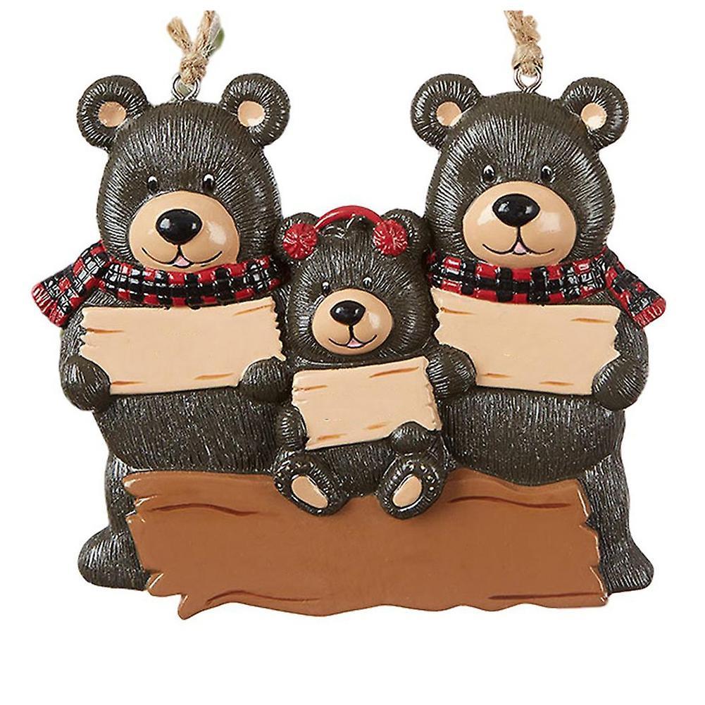 Christmas Tree Pendant Personalized Family Hanging Ornament 6 Bears