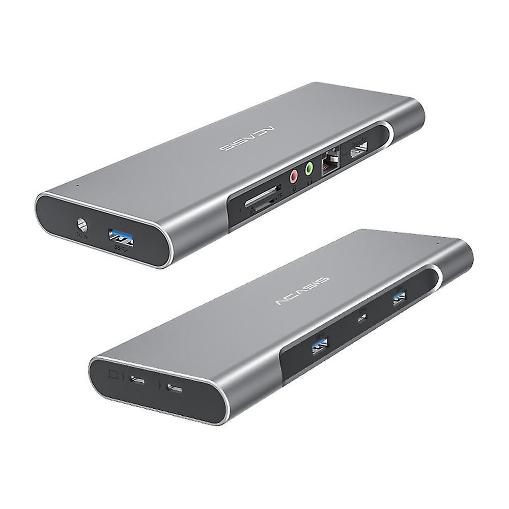 Acasis Docking Station 12 In 1 Triple Screen Type C Hub Adapter