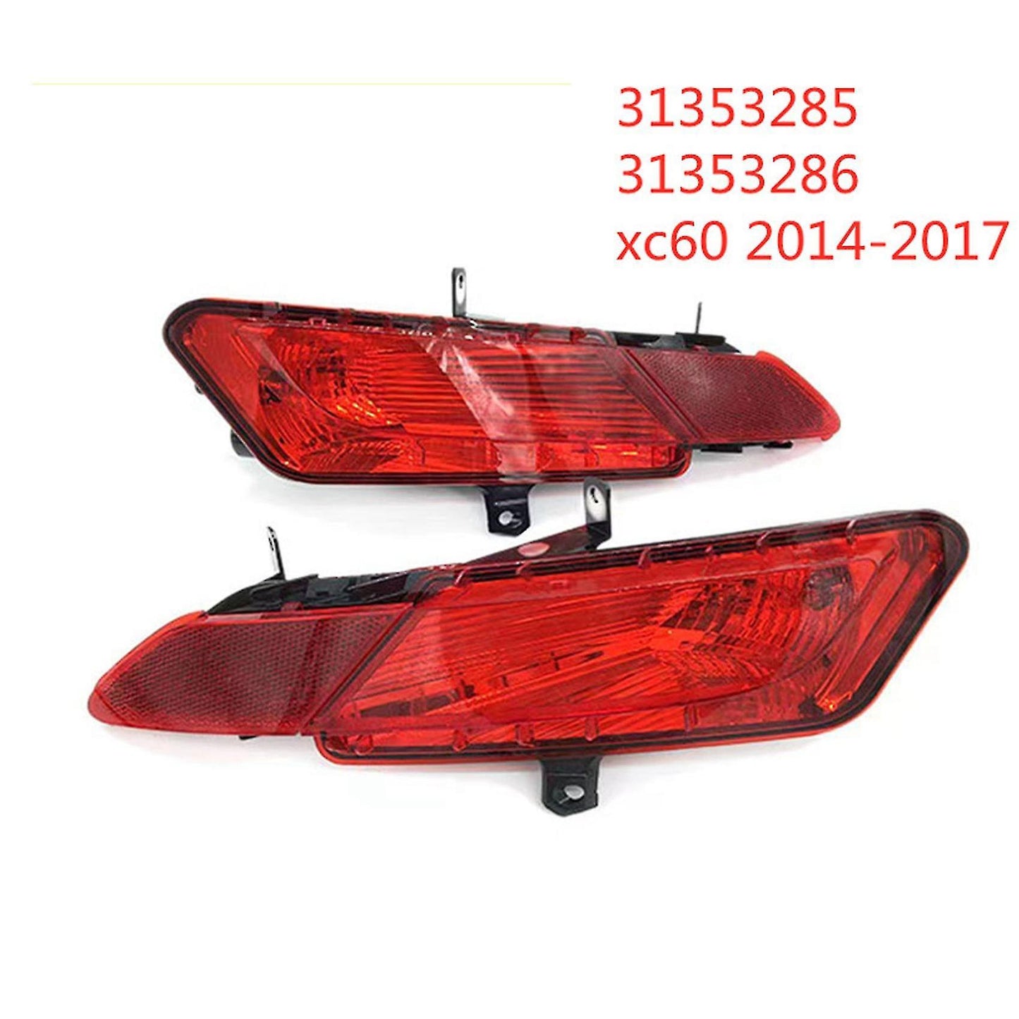 1 Pair Car Rear Bumper Fog Light Taillights for Volvo Xc60 2014-2017