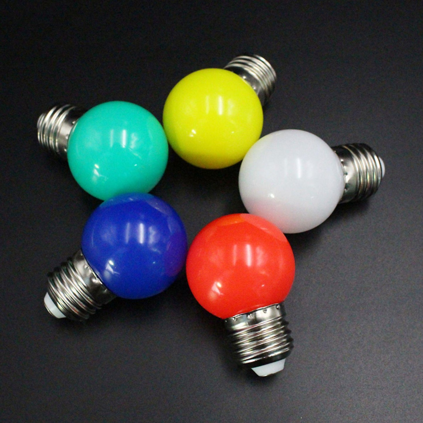 E27 Led Bulbs 1w Pe Frosted Led Globe Colorful 220v -1pcs(white)