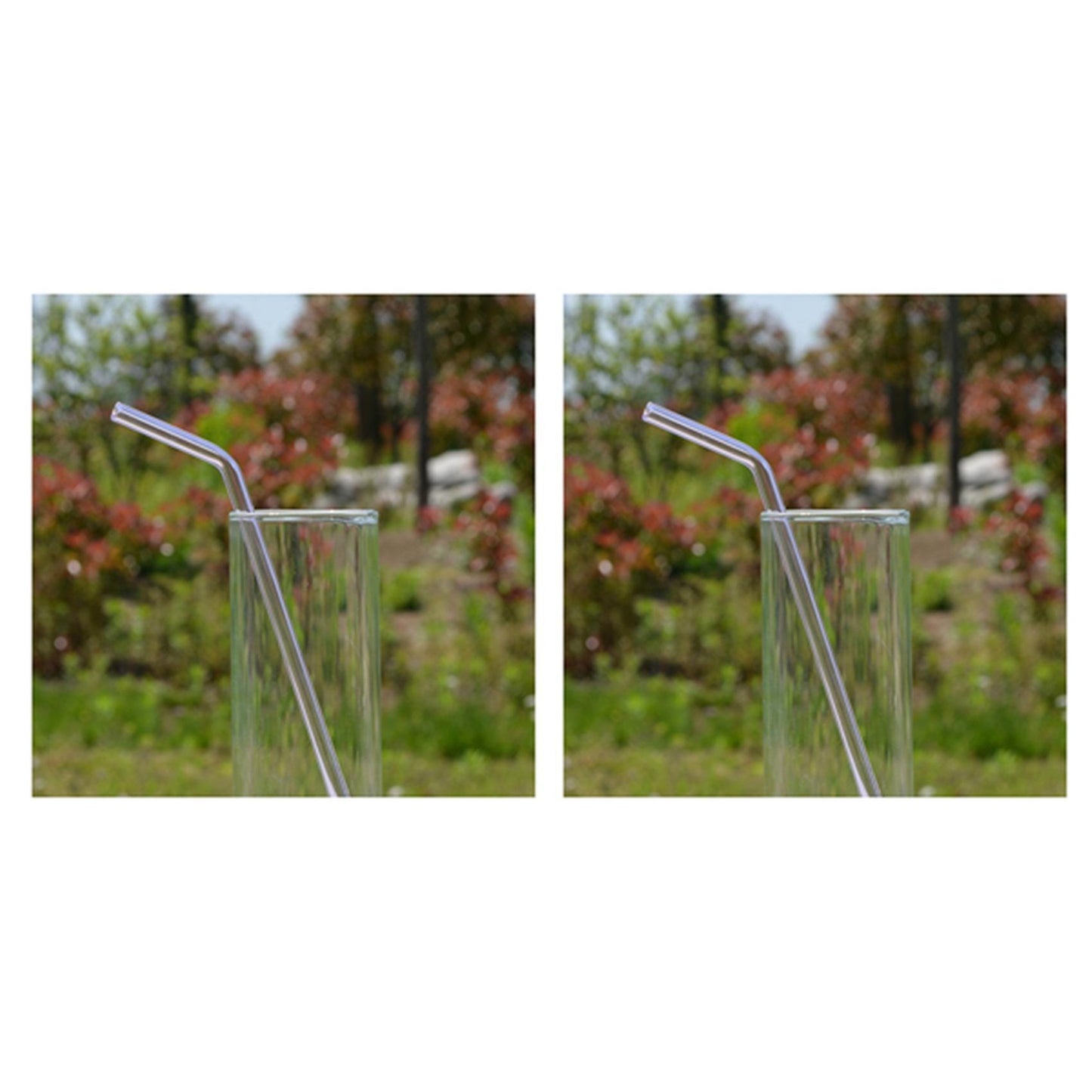 Reusable Bend Glass Drinking Thick Straws Wedding Party Transparent
