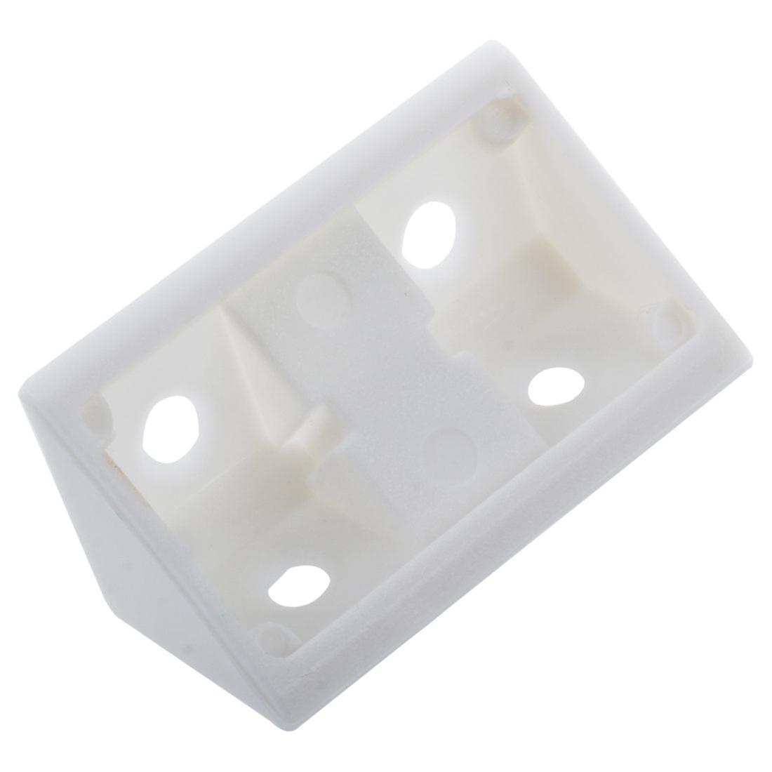 Furniture Cabinet Fastener Corner Braces Angle Brackets White 10pcs
