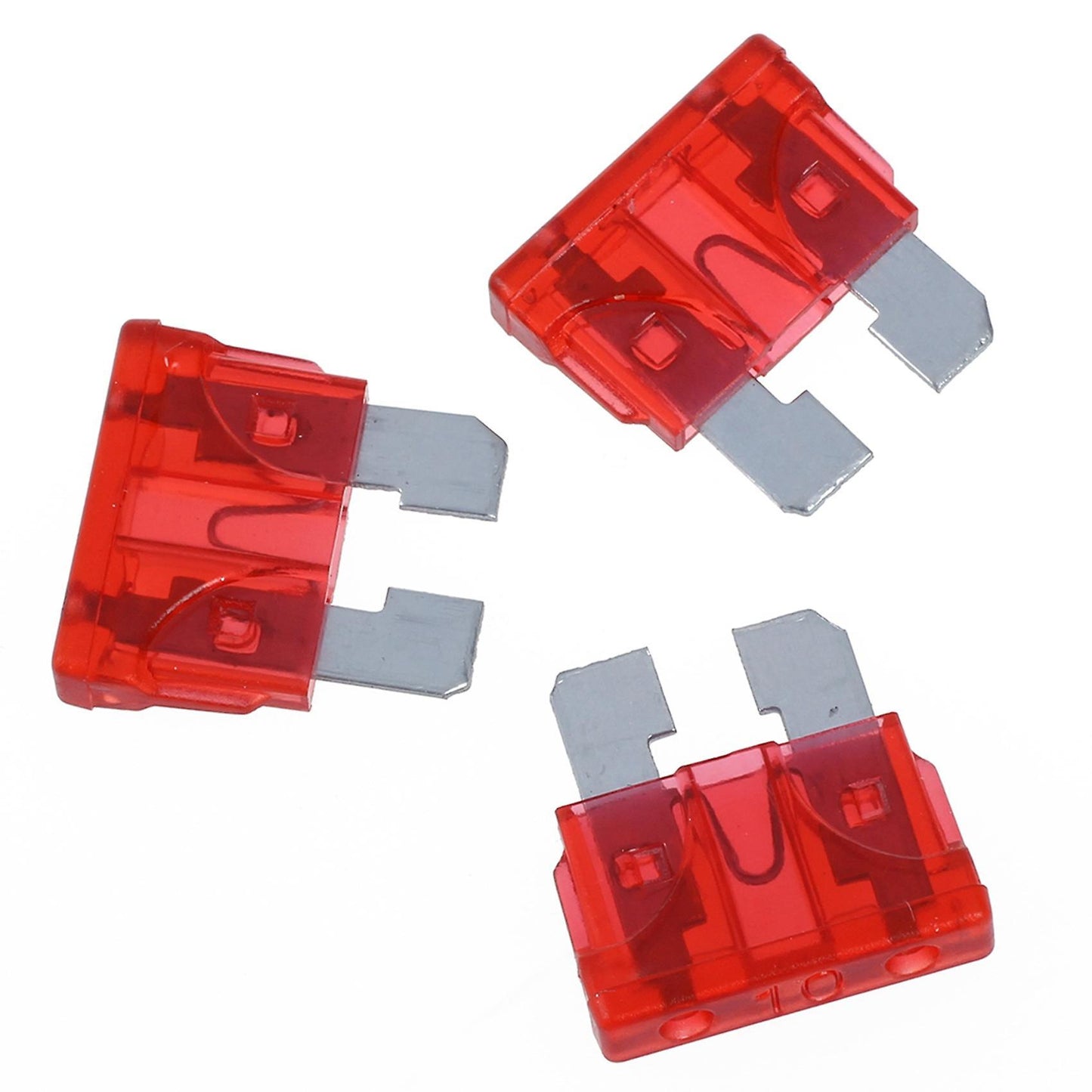 100x Motorcycle Car Atc Ato Blade Fuse Fuse Fuse Red 10a
