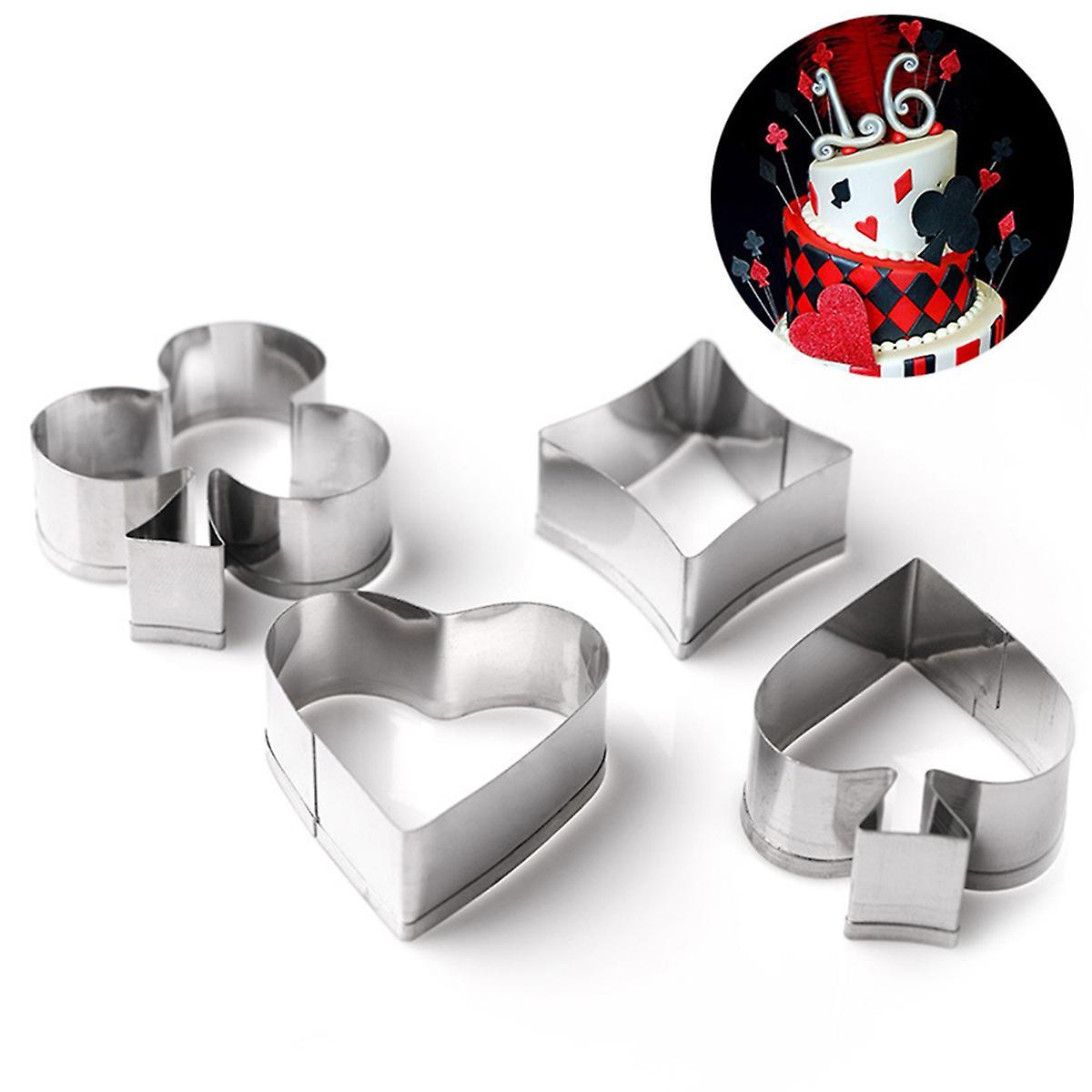 4-piece Set Of Stainless Steel Biscuit Mold Diy Kitchen Baking Tools
