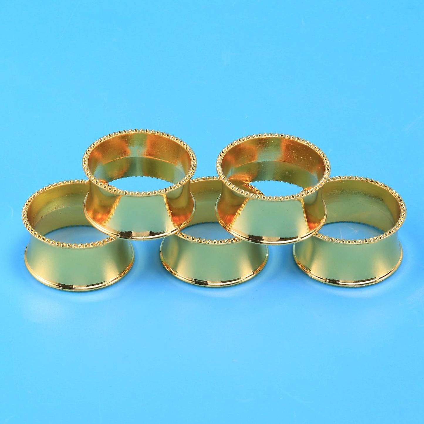 5 Pcs Napkin Rings for Banquet Wedding Hotel Supplies Diameter 4.5 Cm