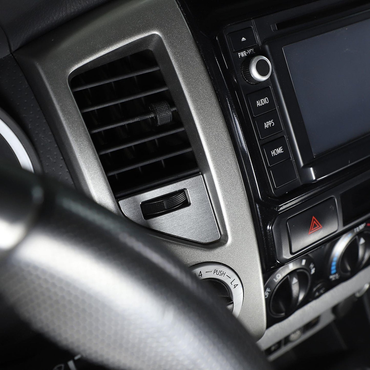 For Toyota Tacoma Car Central Control Air Outlet Dial Silver