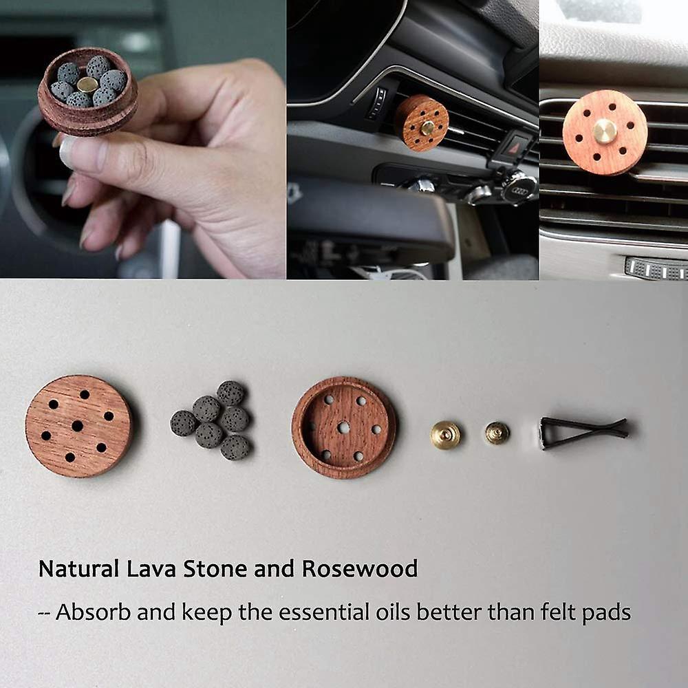 Car Essential Oil Car Diffuser with 10 Felt Pads Stainless Steel