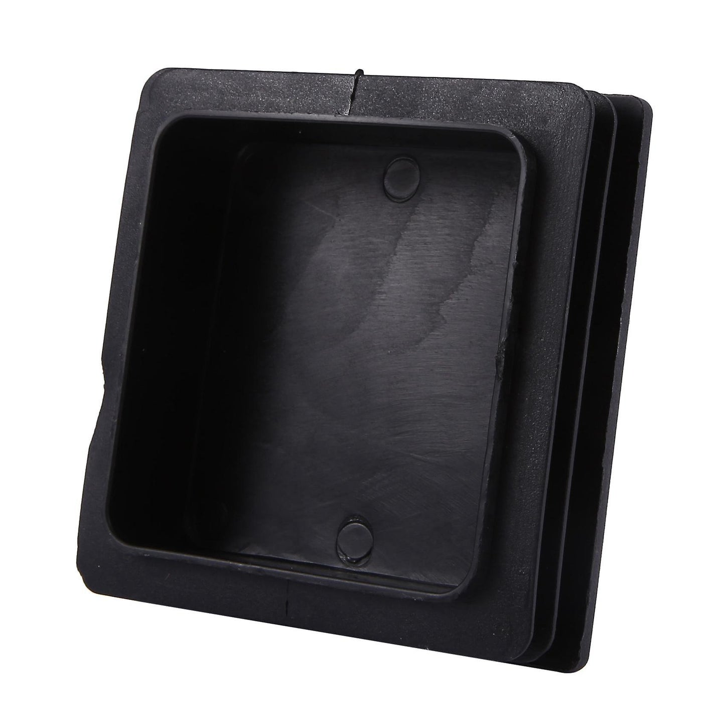100mm X 100mm Plastic Ribbed Square End Caps Cover Tube Inserts 2 Pcs