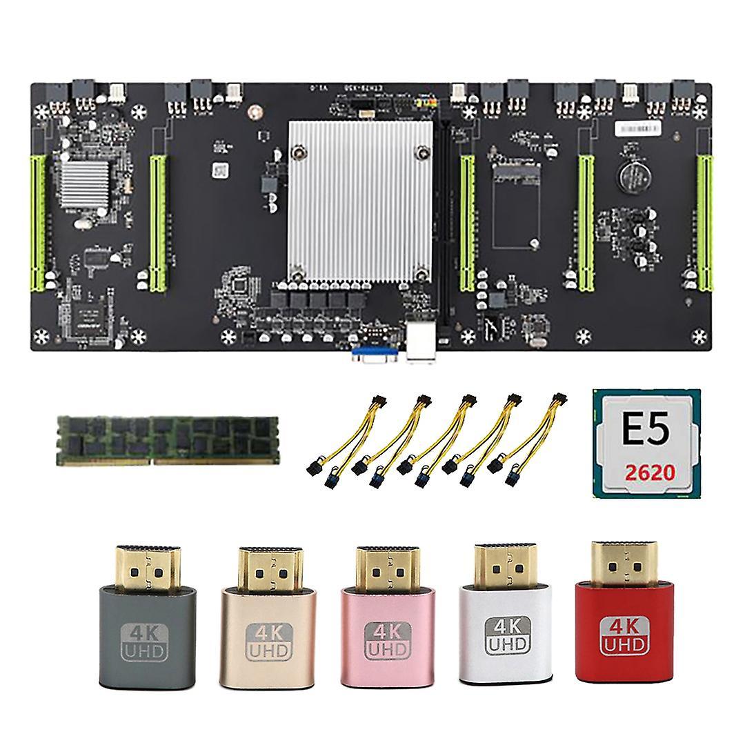 Eth79-x5b Btc Mining Motherboard with E5 2620 Cpu+8g Ddr3 Ram