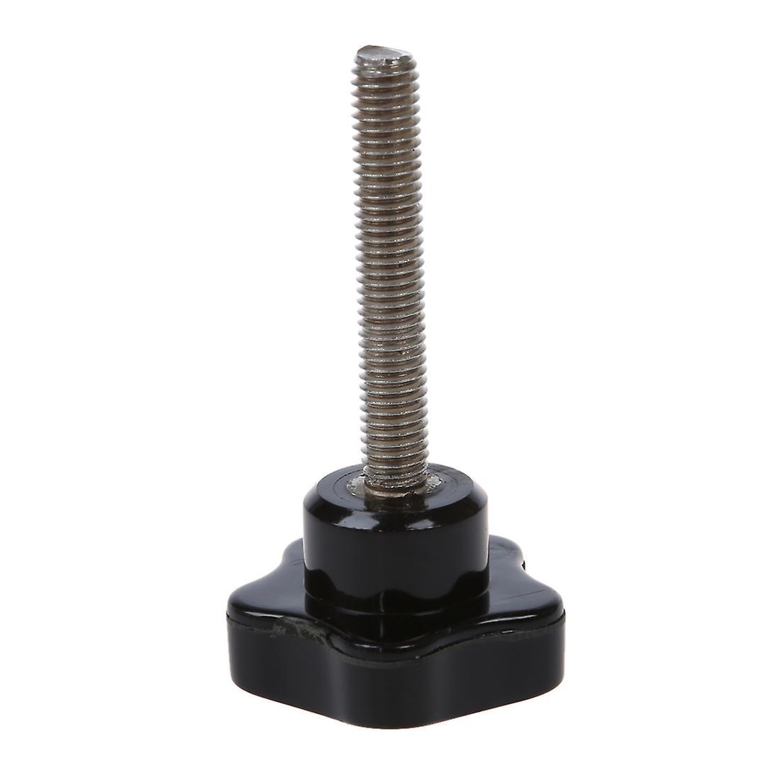 M8 X 50mm Thread Replacement Star Hand Knob Tightening Screw Black Silver Tone