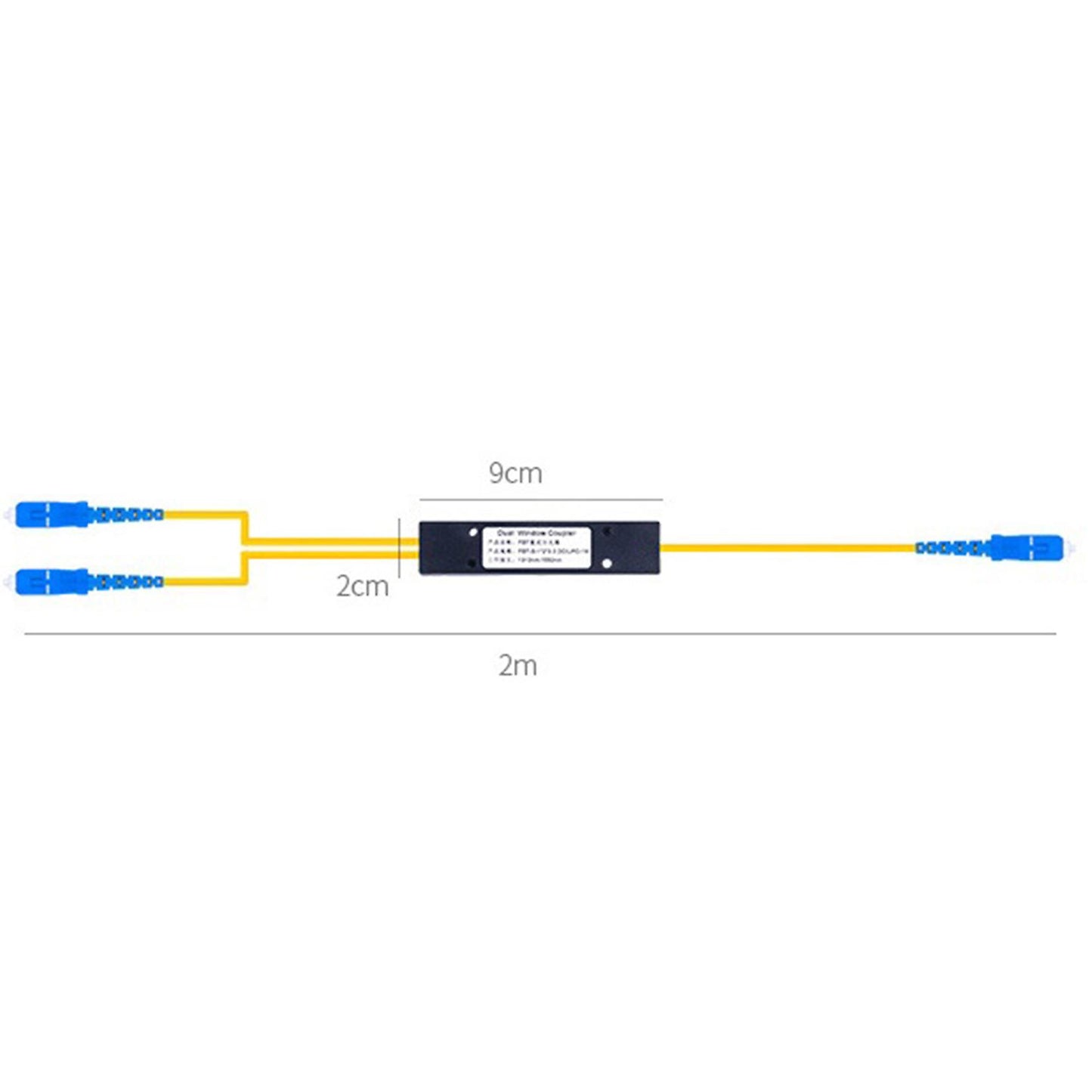 1 Point 2 Taper Fiber Optic Splitter Splice Box Splitter Sc Port Ftth