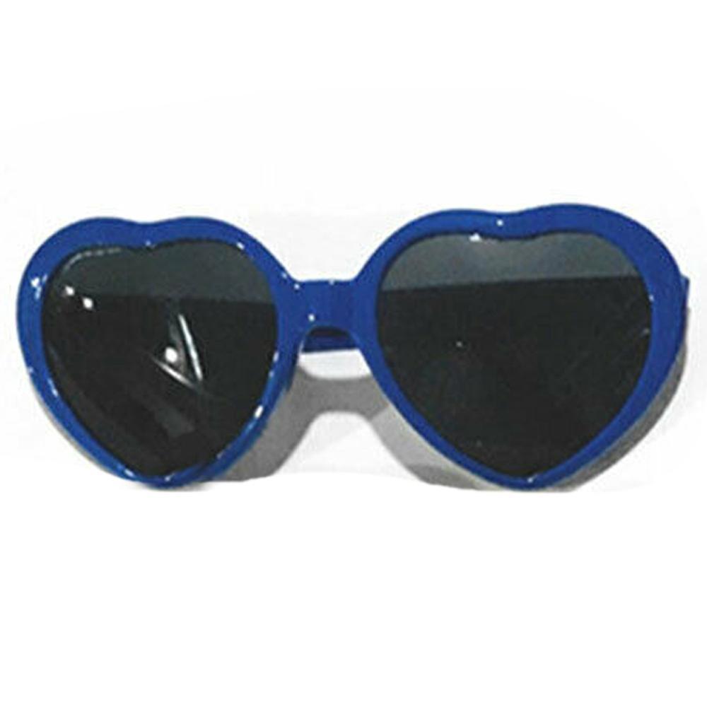Heart Shape Light Sunglasses for Women Girls Kids Party (blue)