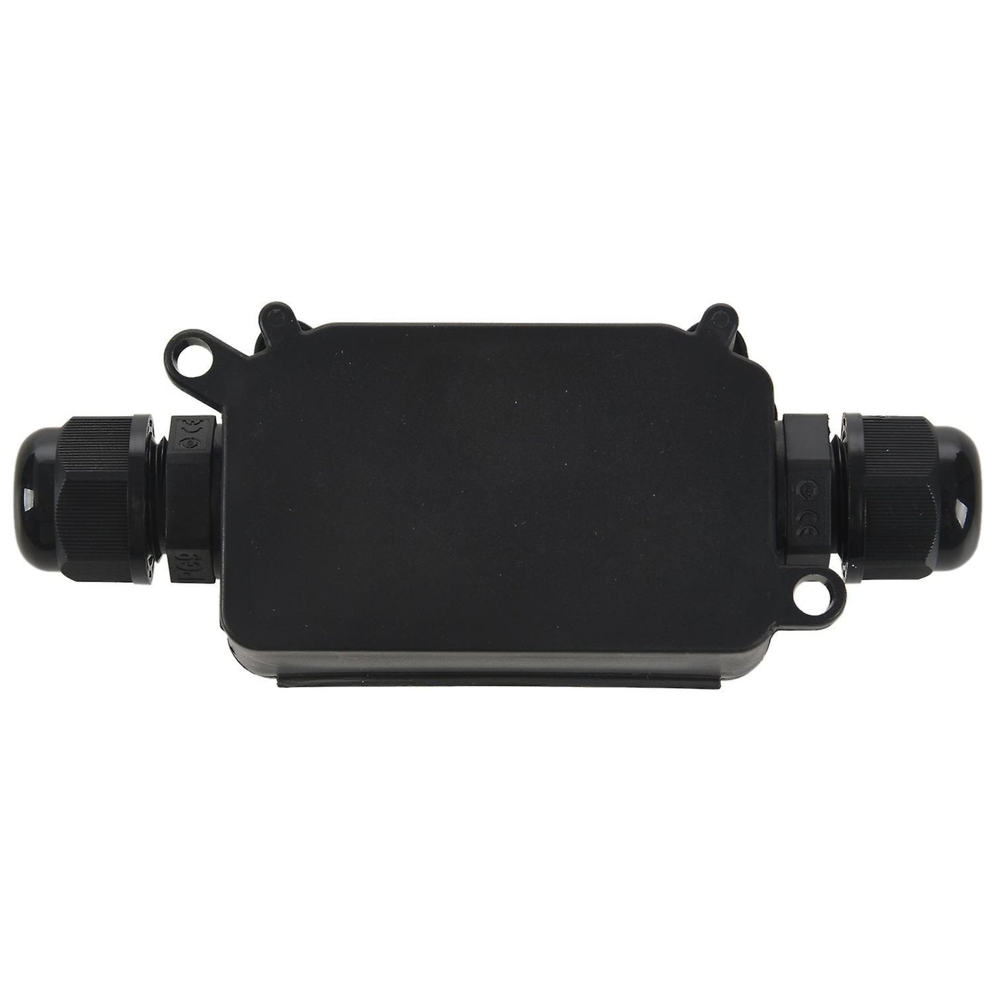 Ip66 2 Cable Black Plastic Connector Gland Electrical Junction Box