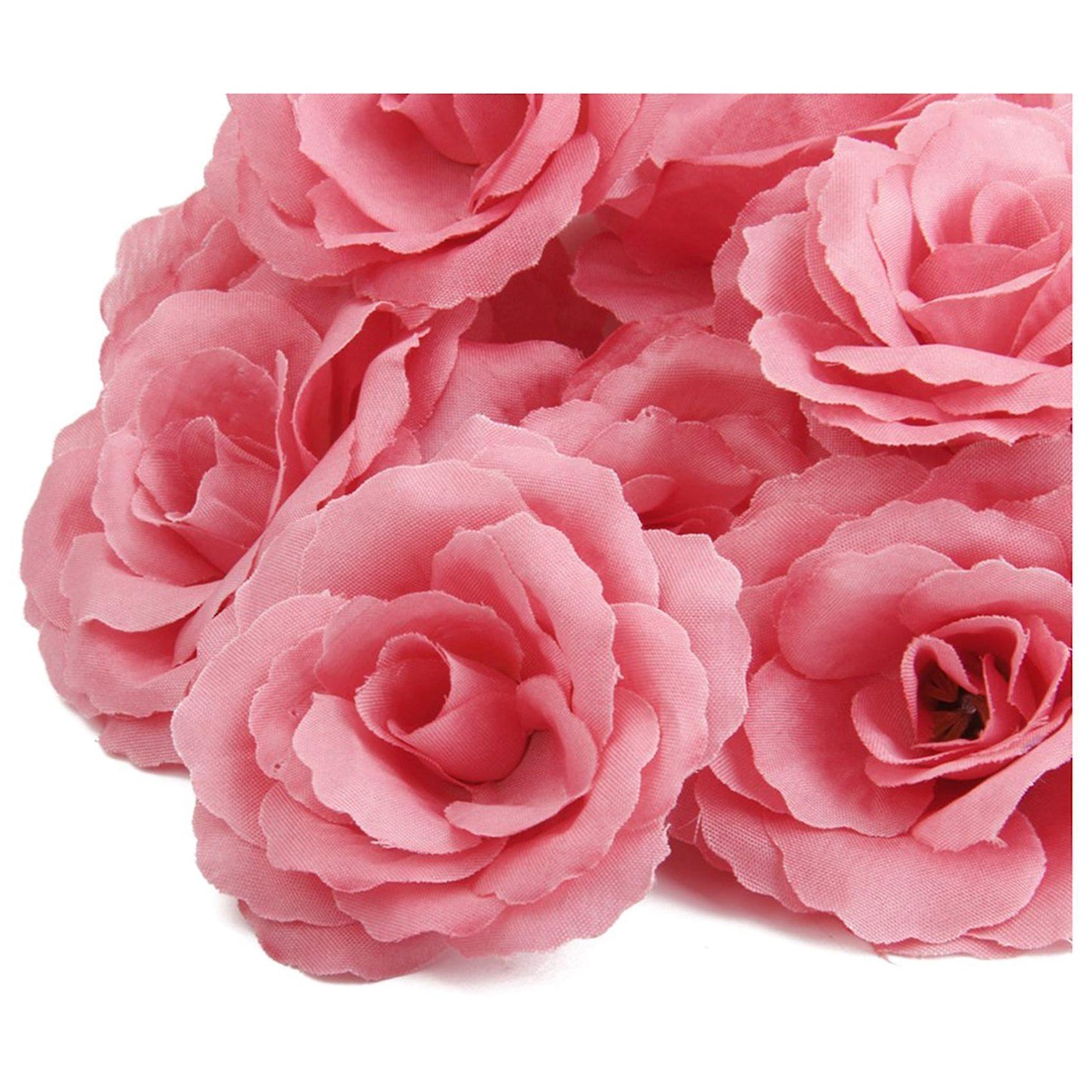 40x Rose Fleur Artificielle Corolle Decoration De Mariage(rose)