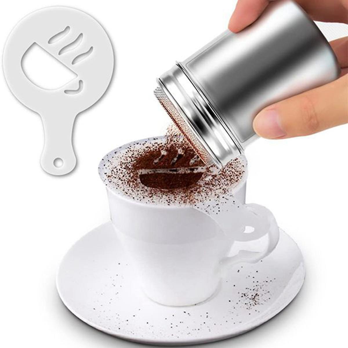 2 Pcs Cocoa Shaker,coffee Powder Shaker 16 Pcs Coffee Cappuccino