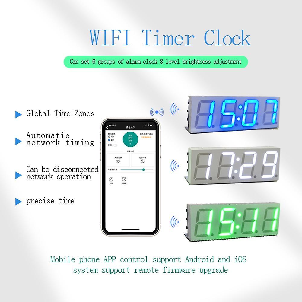 Wifi Time Service Clock Module Automatic Clock Diy Time Service Green