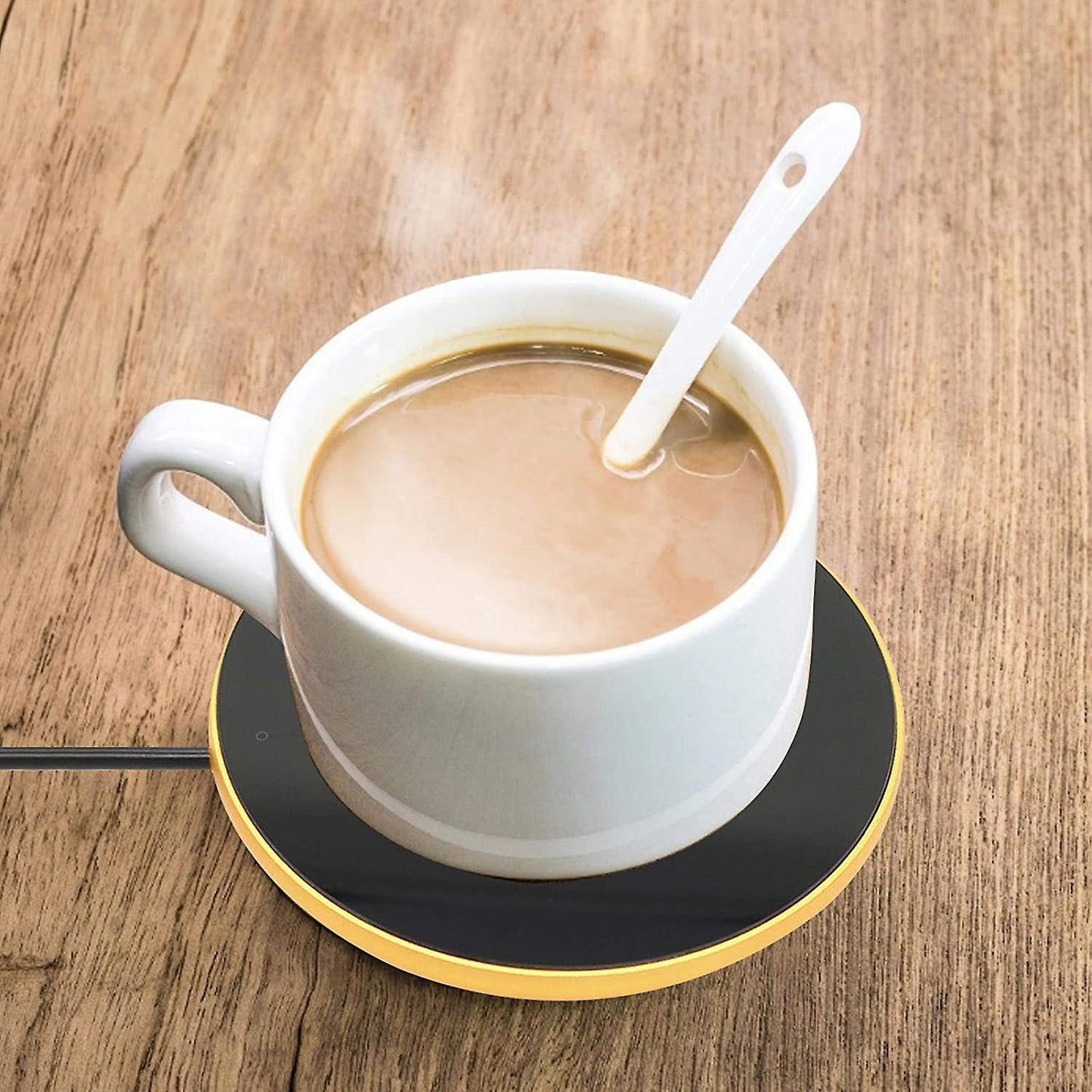 Coffee Warmer Coaster,usb Electric Heater for Office Home,gold 82 X 82 X 7mm