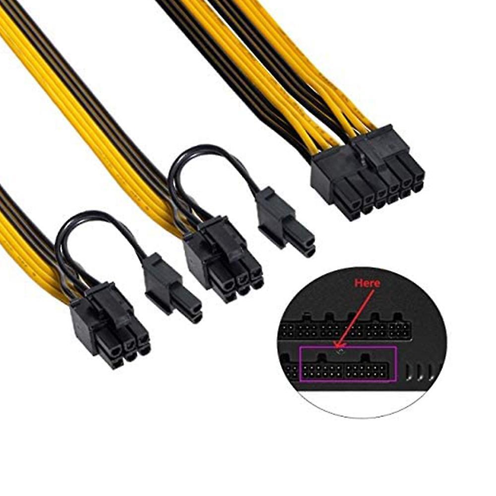 12pin to Dual 8pin(6+2pin) Pci Express Gpu Graphics Card Power