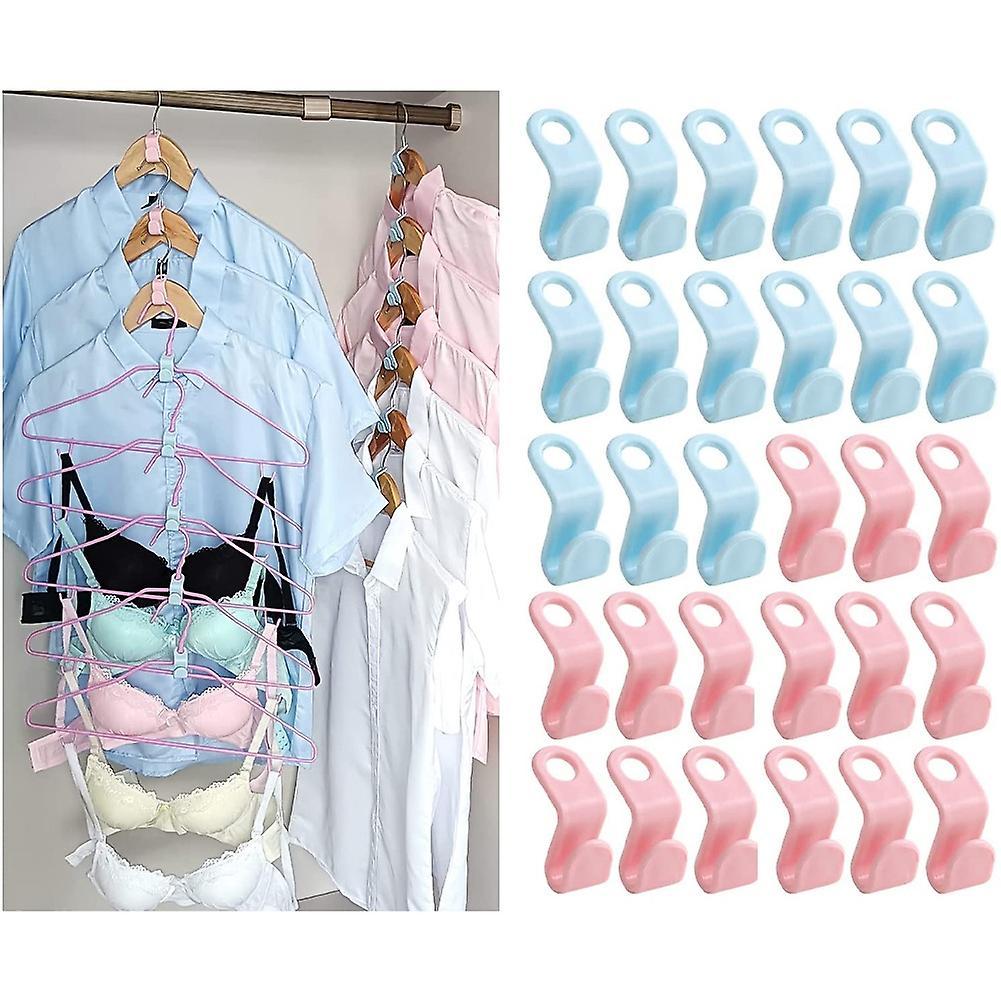 Clothes Hanger Connector Hooks 30pcs, Thicken, Used In Closet Space
