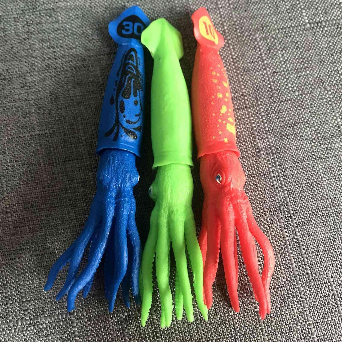 3pcs Squid Toys Pool Toys for Kids Throw Underwater Octopus Bath Toys