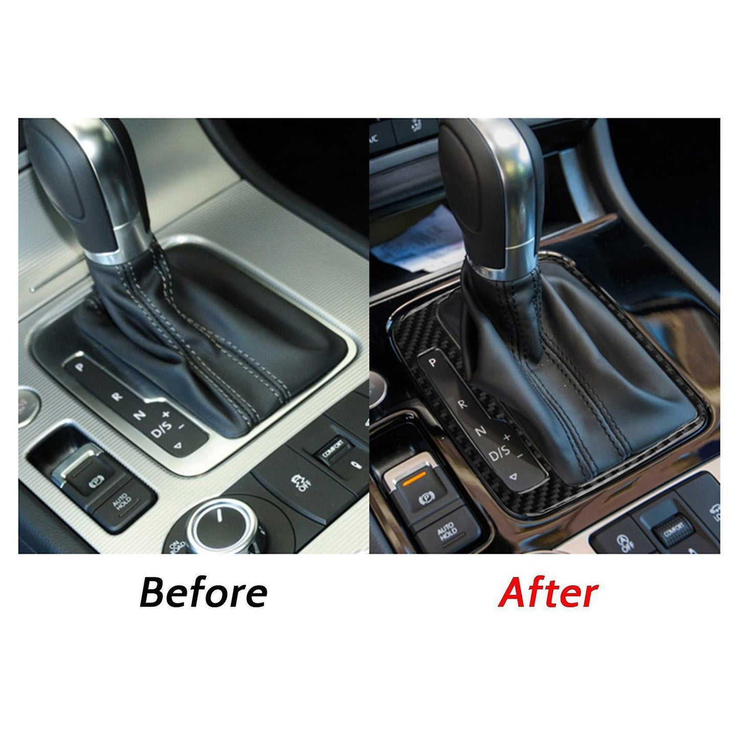 For-touareg 2011-2018 Real Carbon Fiber Console Gear Shift Frame