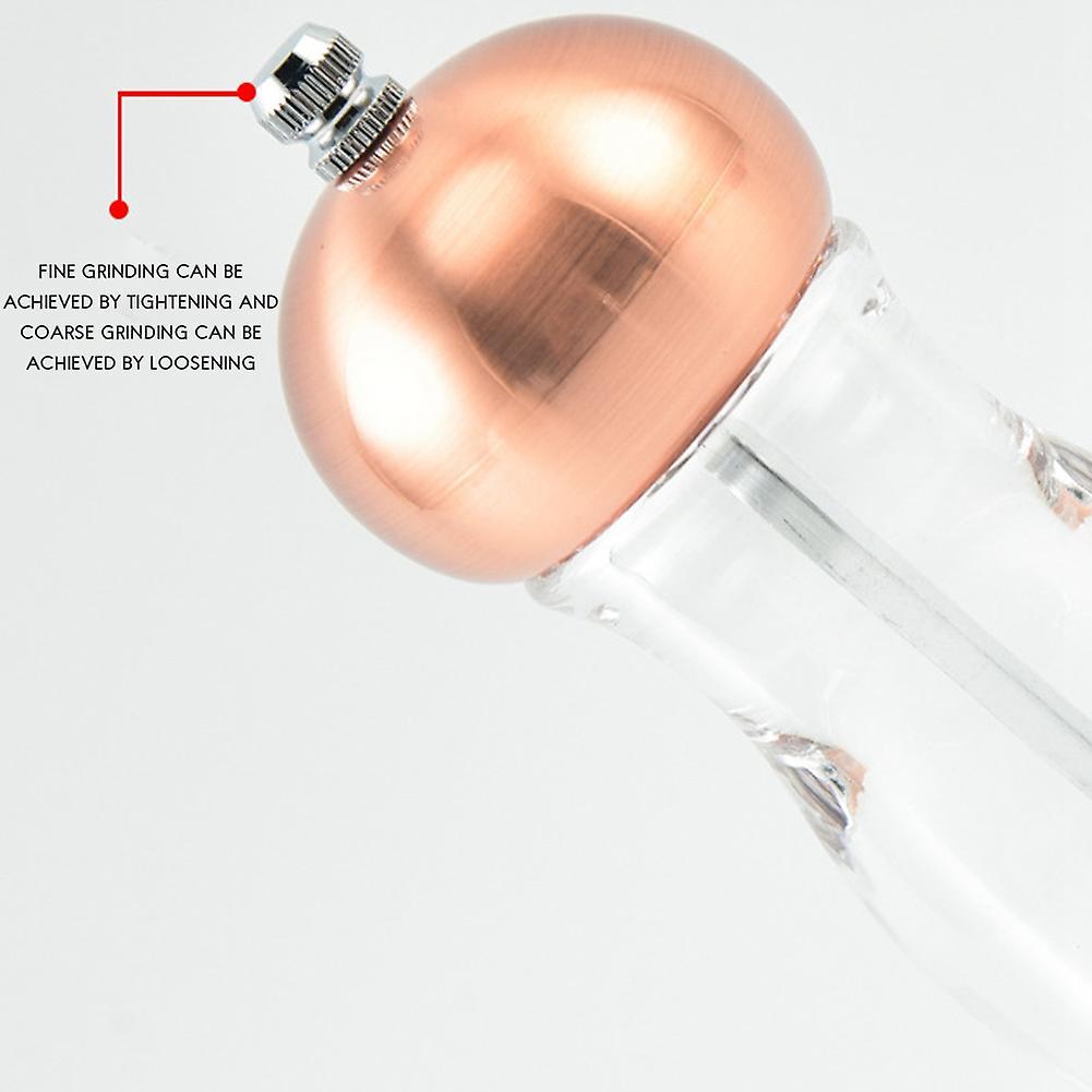 Acrylic Pepper Grinder Ceramic Core Kitchenware Salt Shaker,silver