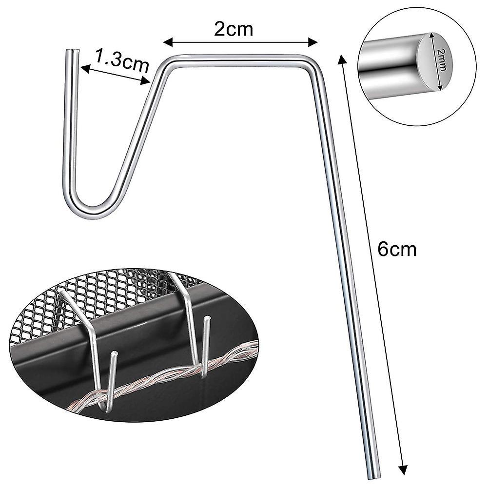 Christmas Light Clips Gutter Grid Hooks Light Hanger (silver)
