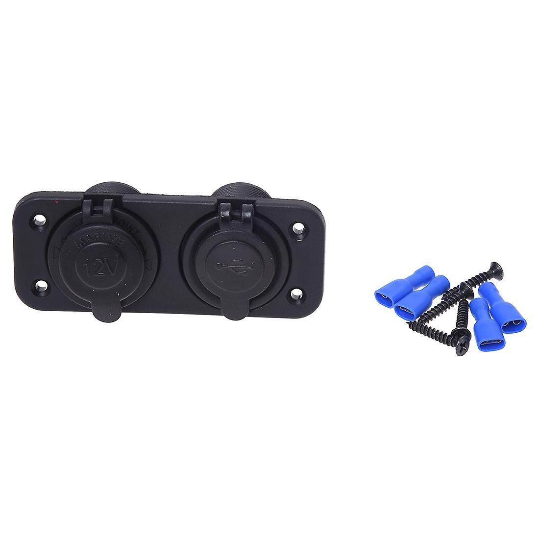 Car Cigarette Lighter Socket Adapter Charger 2 Usb Ports 12v for Car Auto Moto