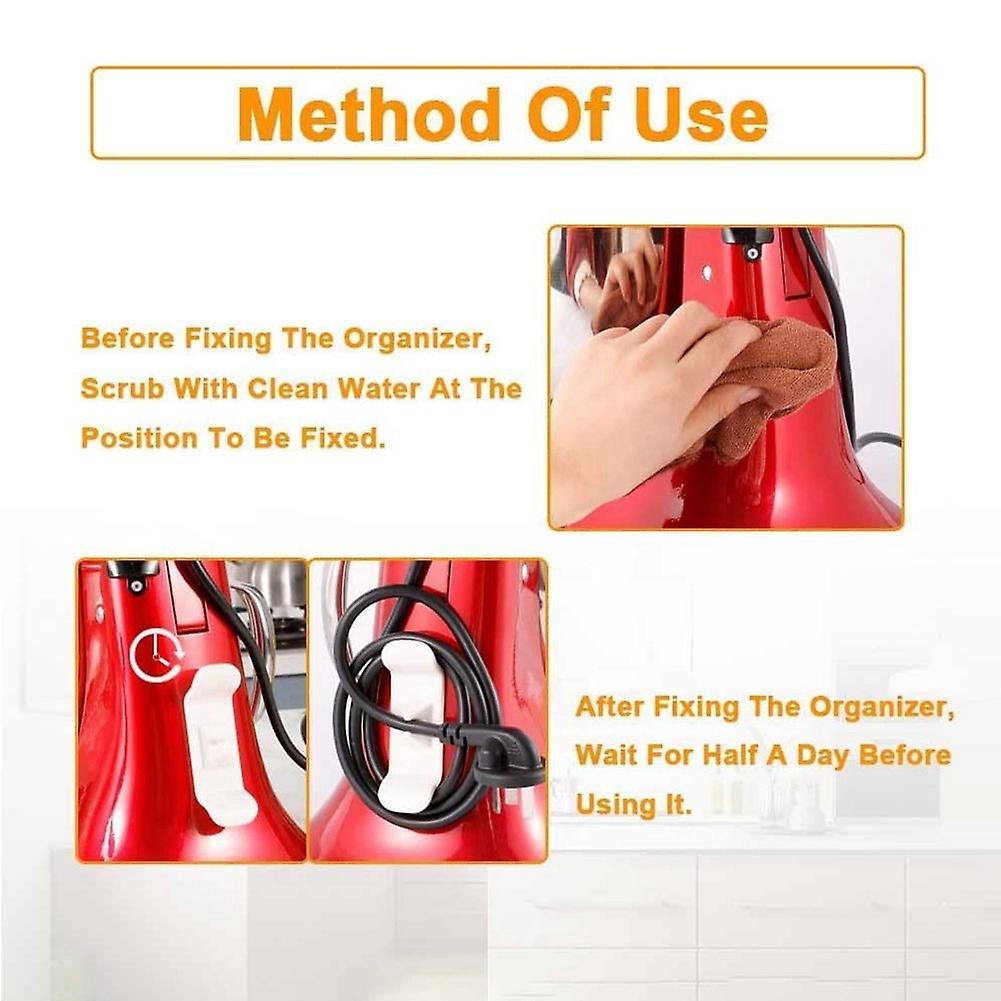 Cord Organizer Used to Stick On Kitchen Appliances, 4pcs for Home