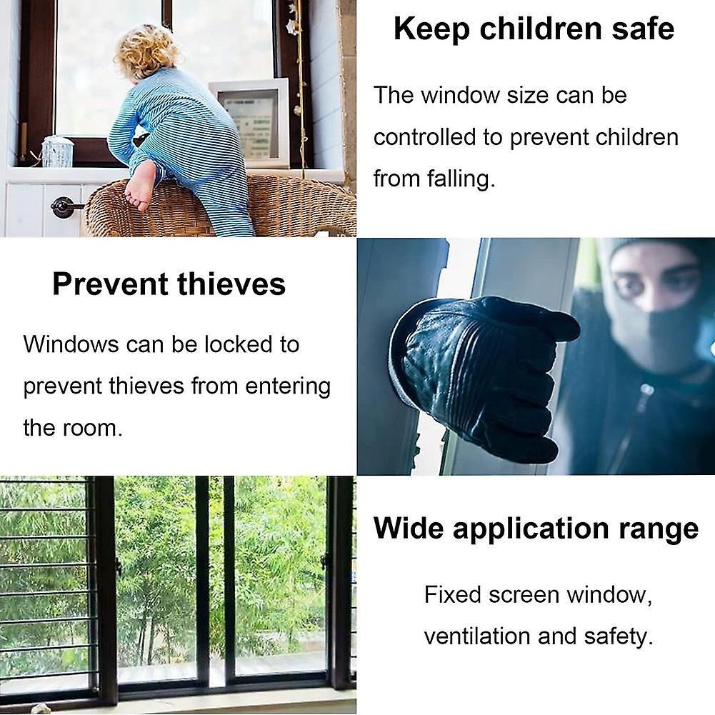 4sets Sliding Window Locks,with Key for Home,office and Public Places