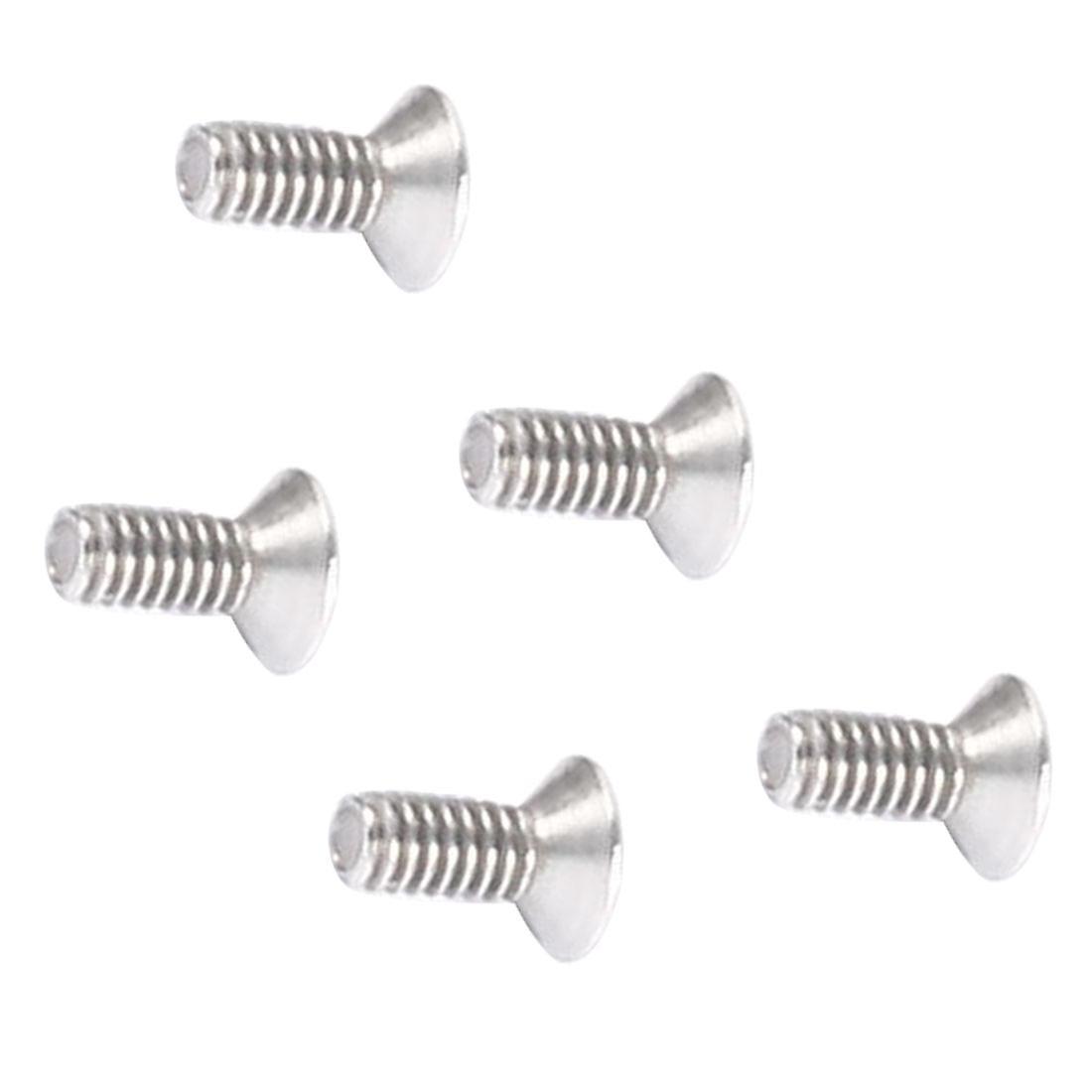 100pcs 304hc Stainless Steel Hex Countersunk Flat Bolts Screws M2x5mm