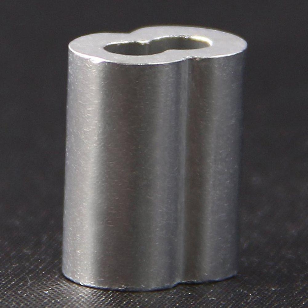 100x Aluminum Crimping Loop Sleeve for 3mm Diameter Wire Rope Cable