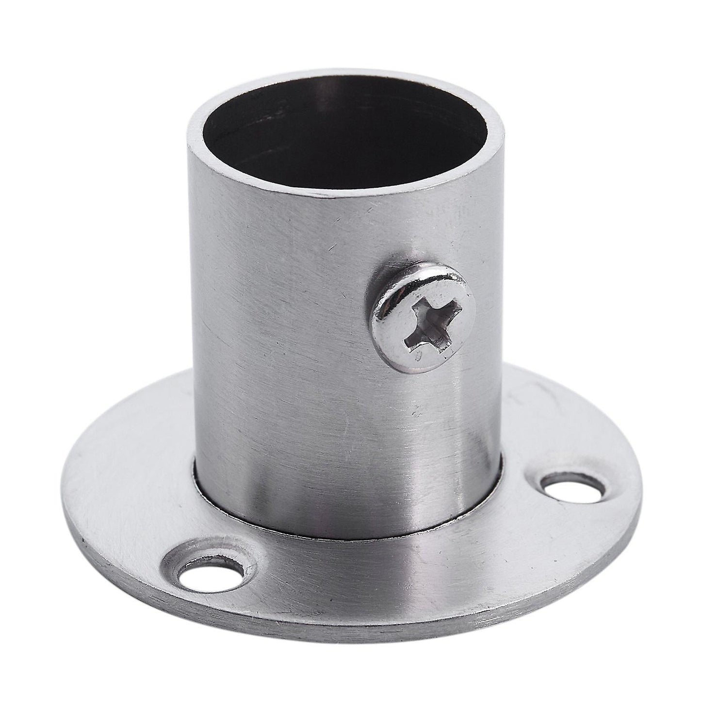 Wardrobe 19mm Tube Stainless Steel Rail Rod End Support Bracket 2pcs