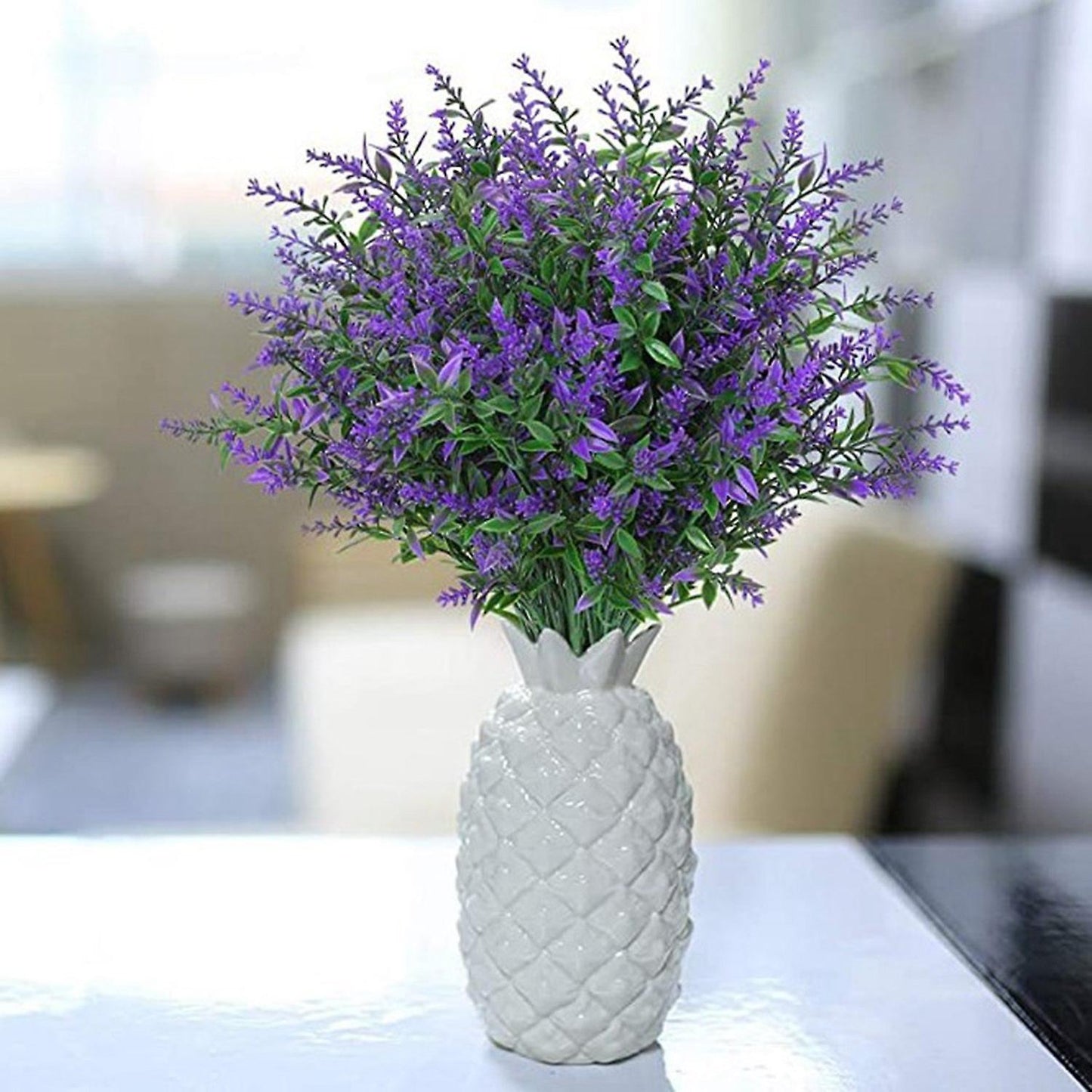 12 Bundles Artificial Lavender Flowers Outdoor Fake Flowers