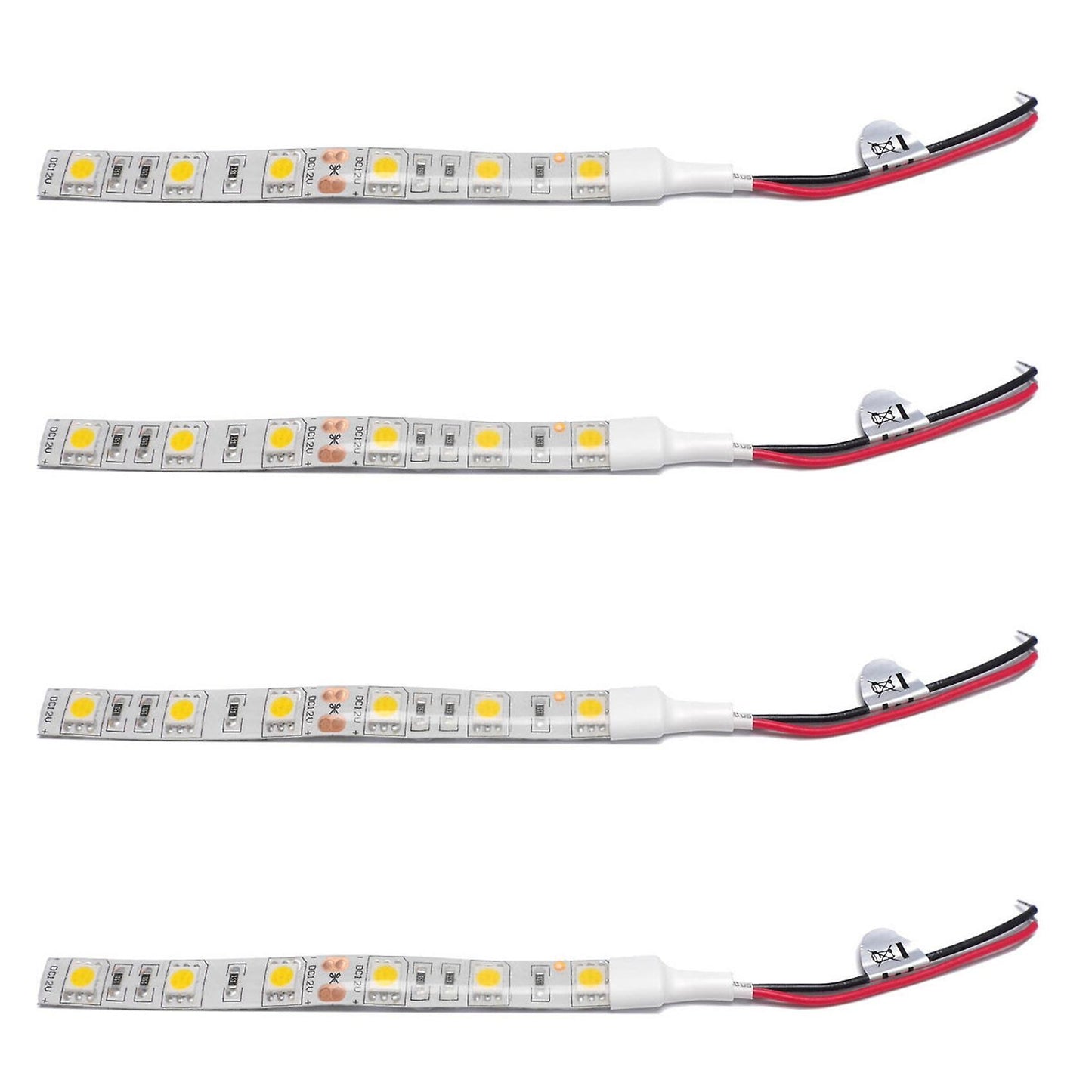 4x 10cm Waterproof Warm White 5050 Led Strip Lights Dc 12v Boat Car