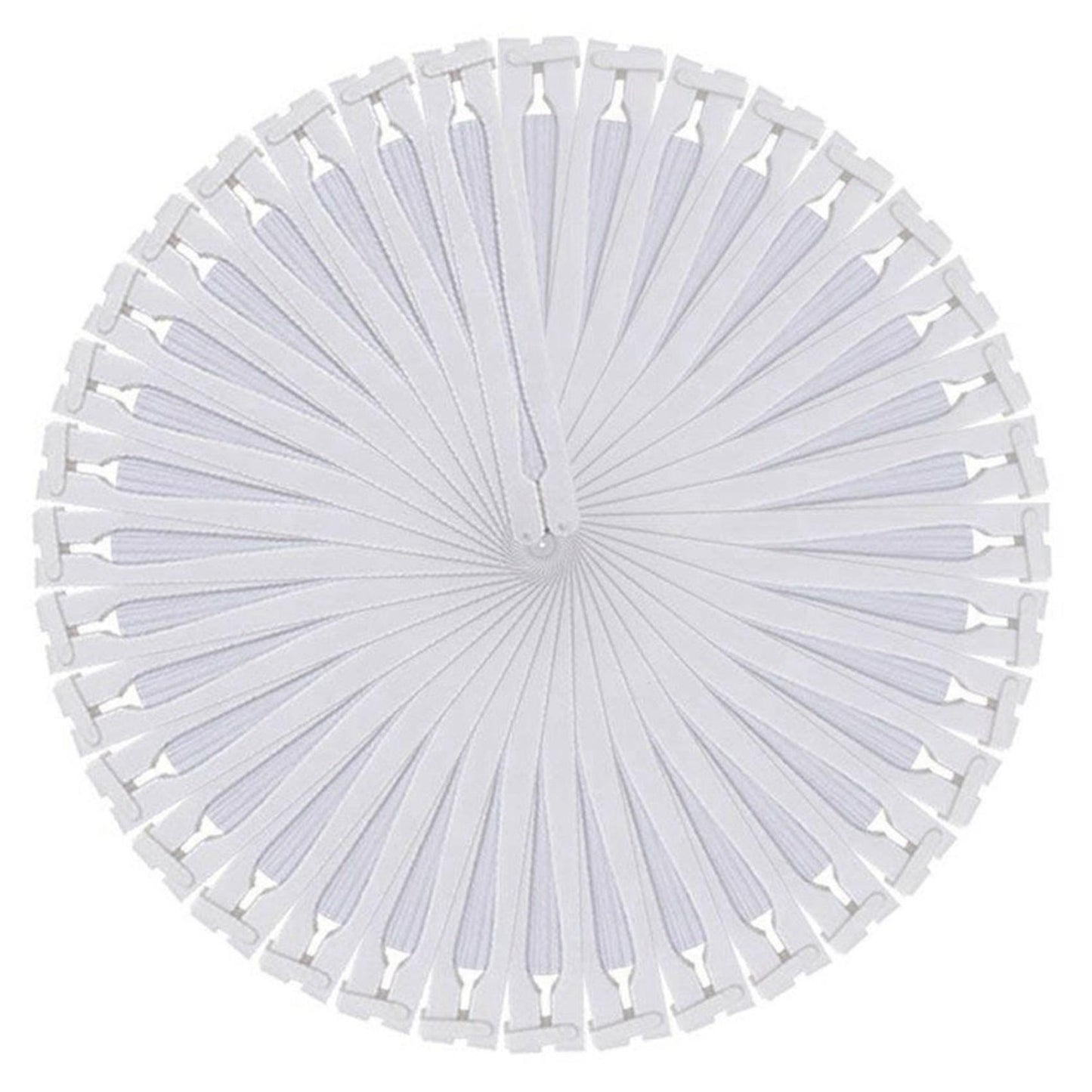 60pcs Eventail Blanc Papier Rond Coeur Decoration Mariage Fete Cadeau