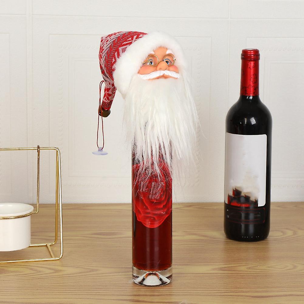 Decorations Red Wine Bottle Cover Santa Snowman Hold Wine Set B