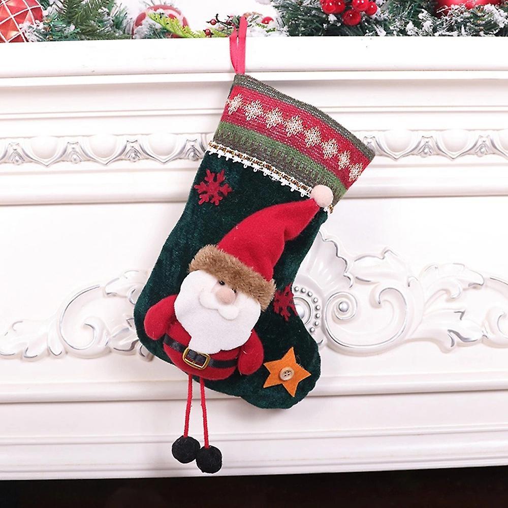 3 Pack Christmas Stockings for Xmas Holiday Party Decoration, A