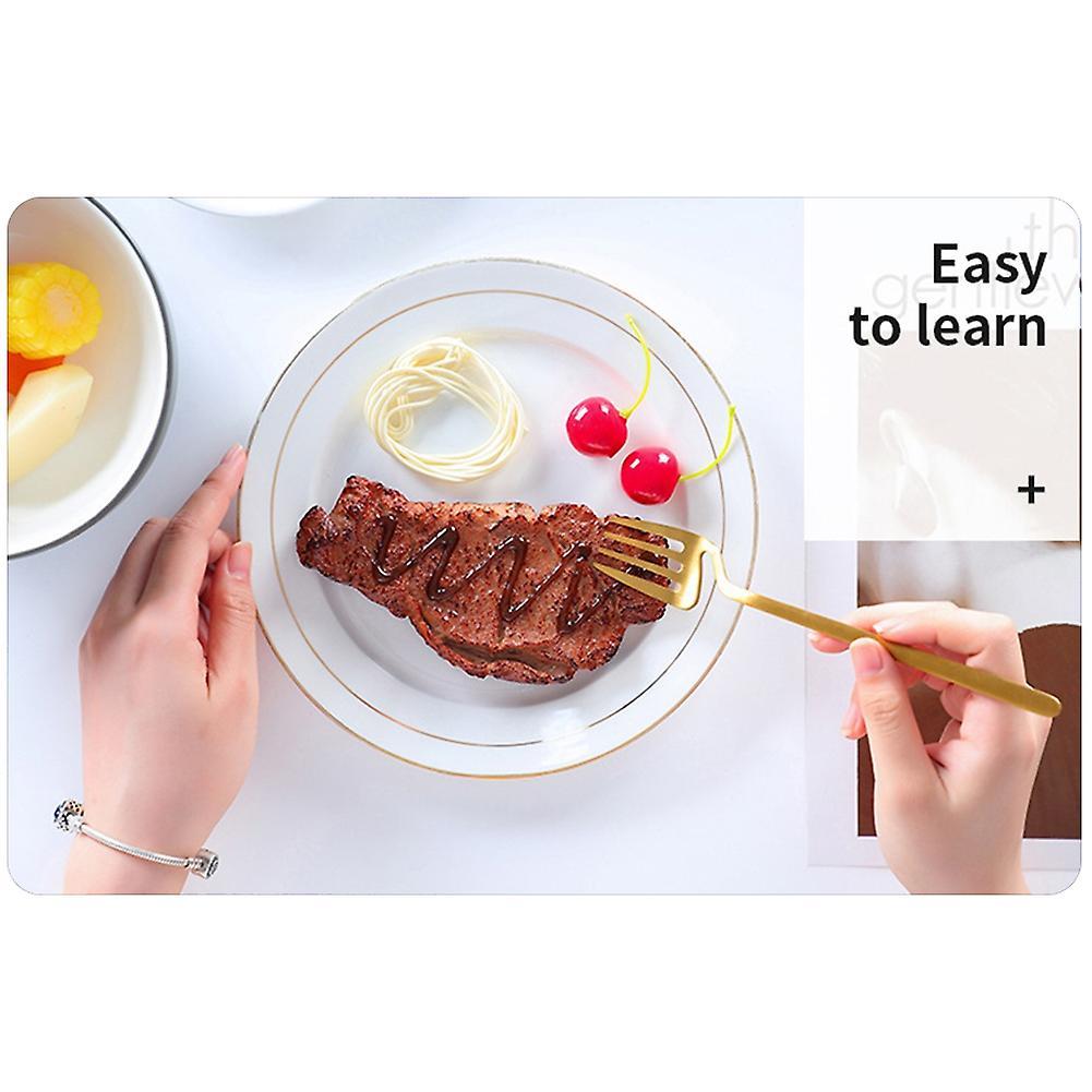 Stainless Steel Dinner Knife Fork Spoon Dinnerware Set (silver,4 Pcs)