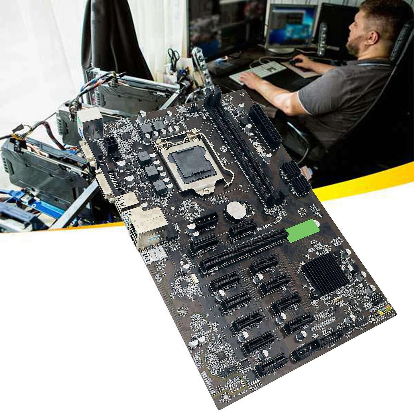 B250 Motherboard with Switch Cable+4pin Ide to Sata Cable+sata Cable