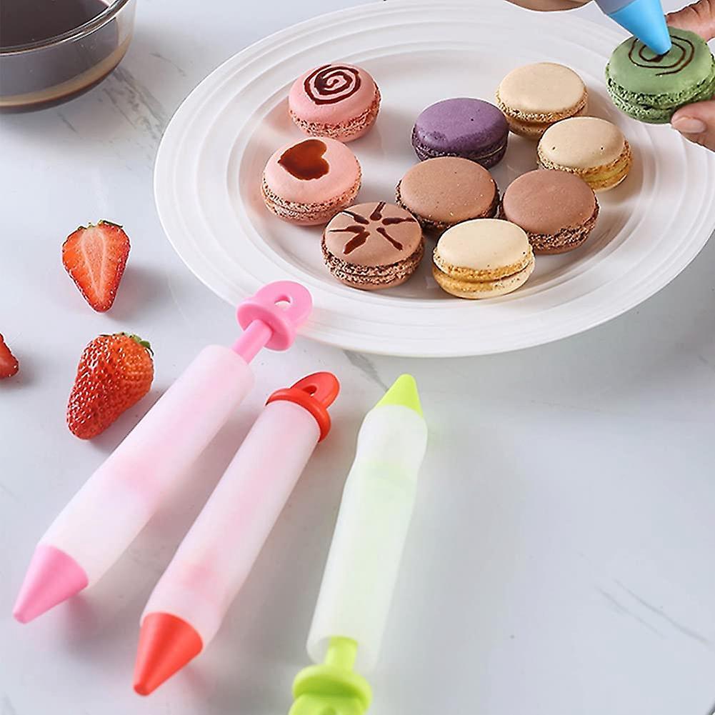 4pcs Silicone Food Writing Pen Diy Decorating Pen for Cake Cookie