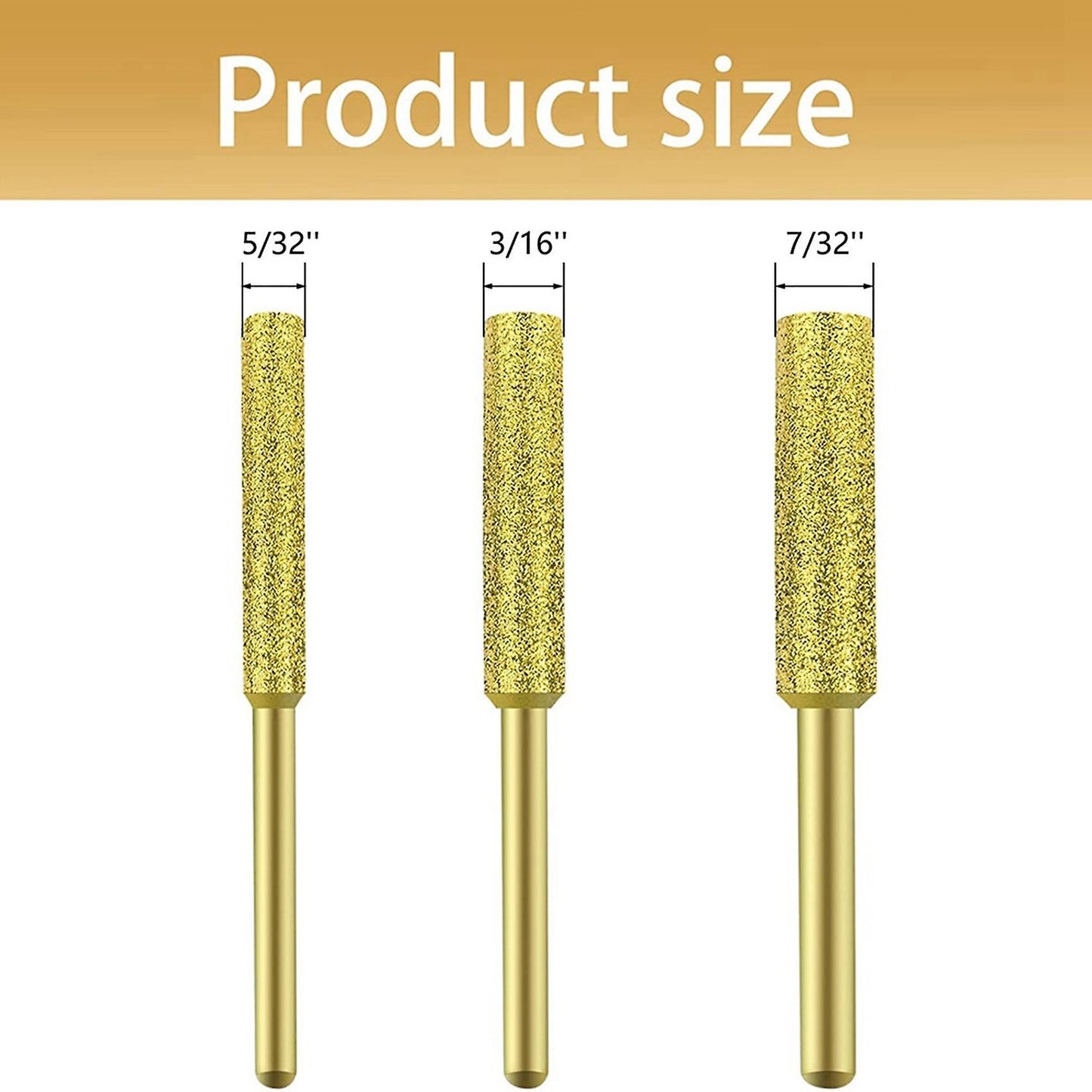 15pcs 4mm Chainsaw Sharpener Burr Grinder Polishing Grinding Heads