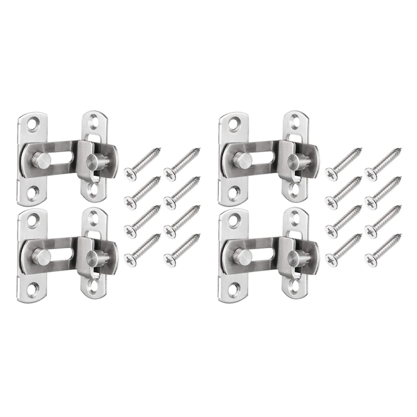 2 Pcs Right Angle Door Hasp Bending Latch Buckle for Doors and Window