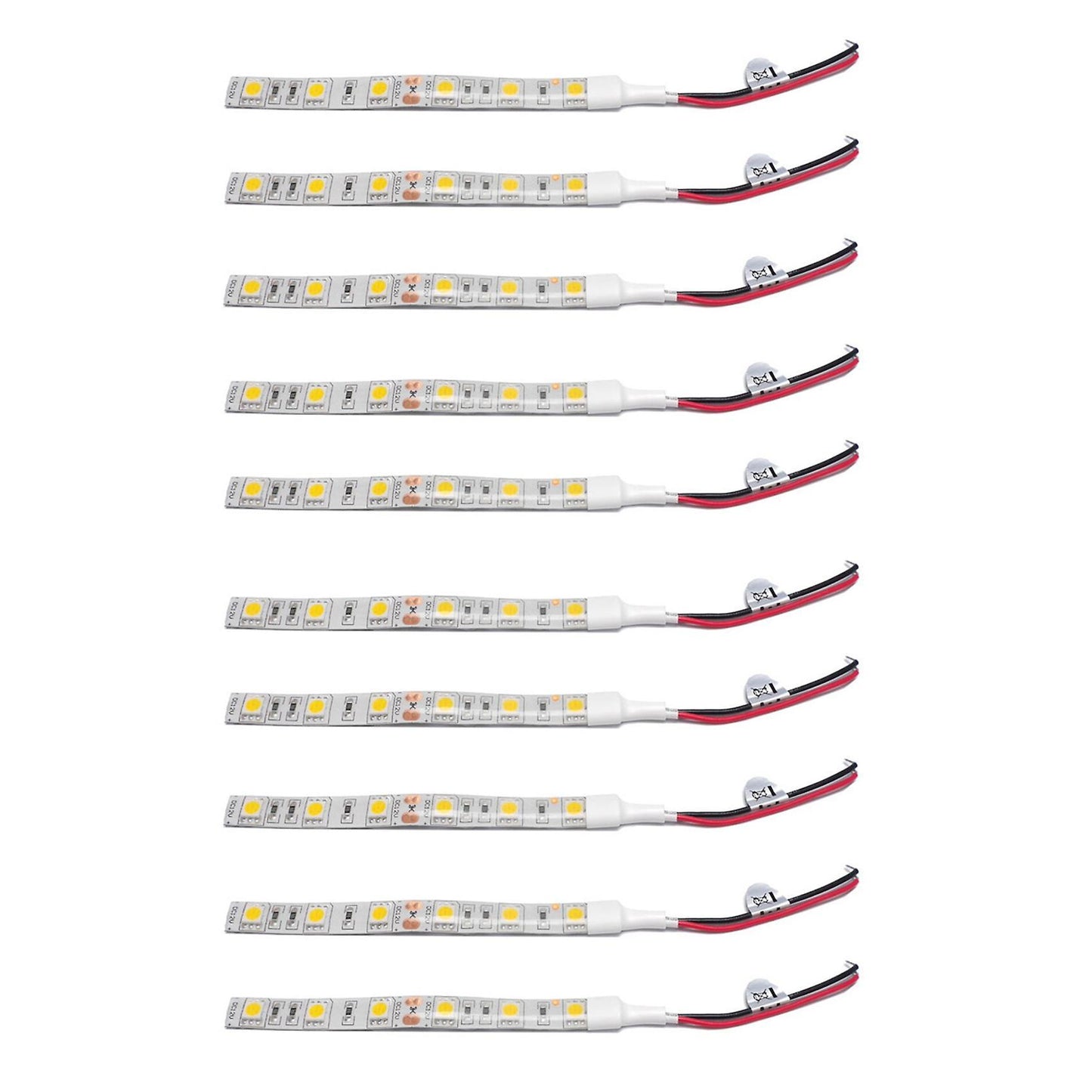 10pcs 10cm Waterproof Red 5050 Led Strip Lights Dc 12v Boat Car
