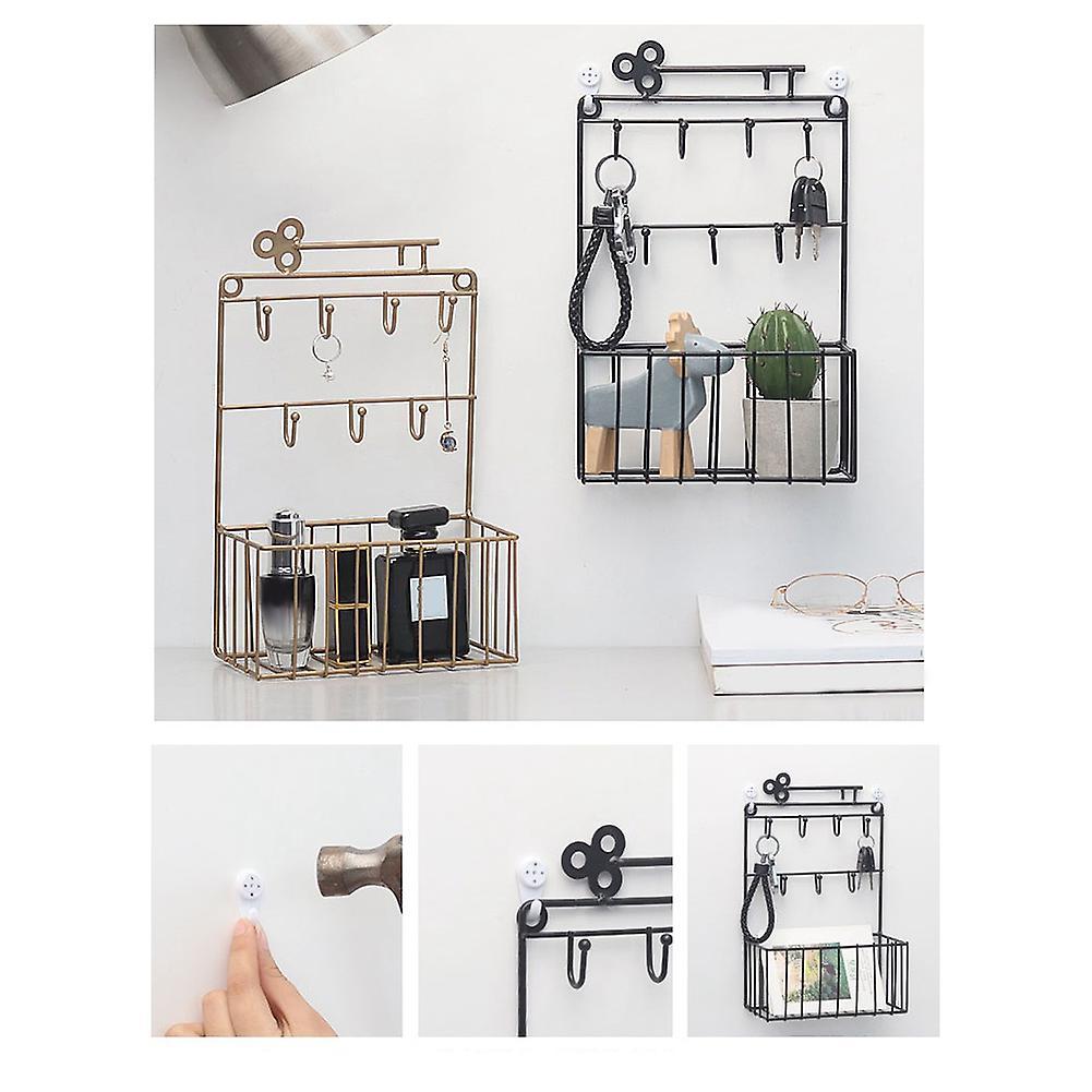Wall Mounted Mail and Key Holder Rack Organizer Pocket (copper)