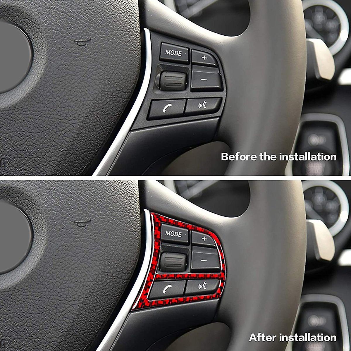 Steering Wheel Button Cover for Bmw- 3 4 Series Gt F30 13-19,red
