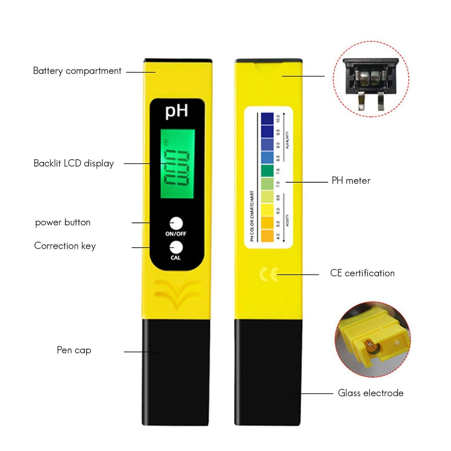 Digital Lcd Ph Test Pen, Automatic Calibration Of Aquarium Water
